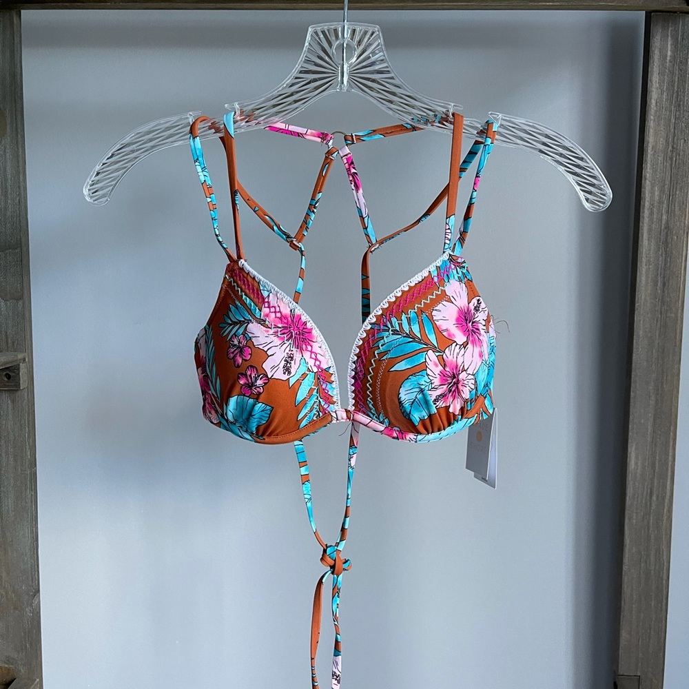 Shade & Shore 32C Bikini Top Hawaiian Tropical